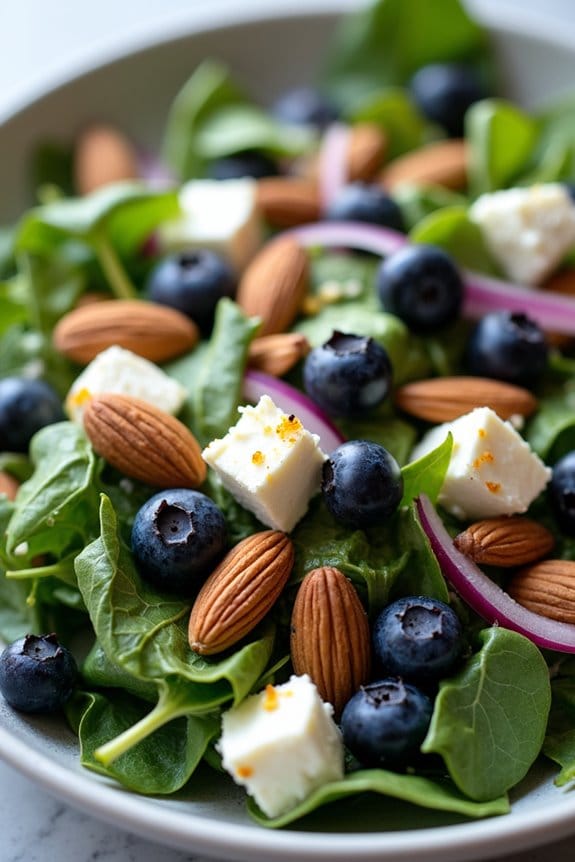 blueberry arugula salad delight