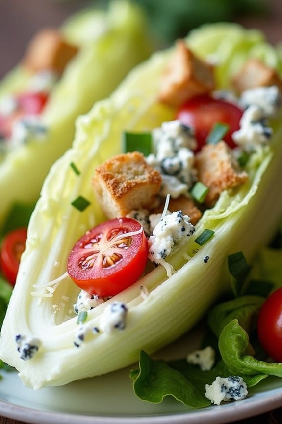 caesar salad with blue cheese