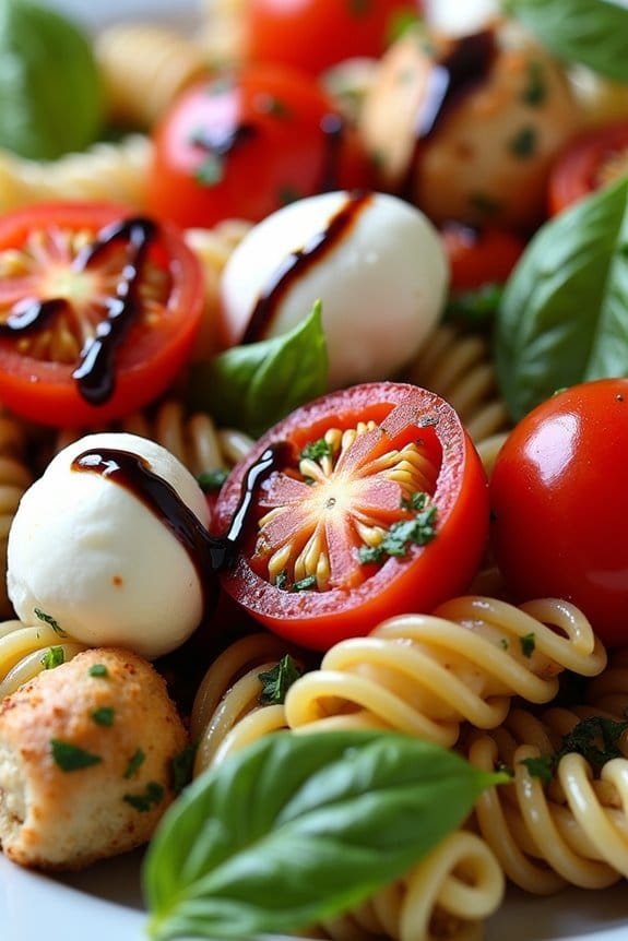 caprese chicken pasta salad