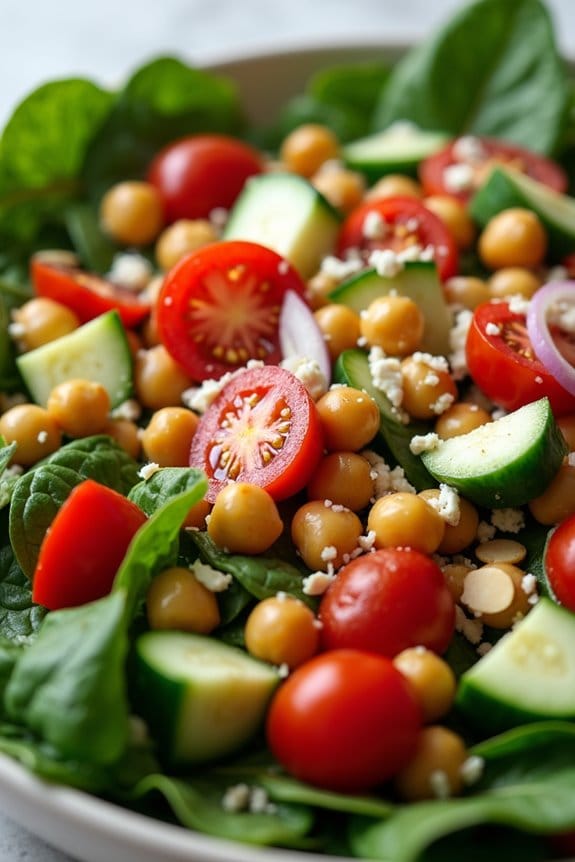 chickpea spinach salad recipe