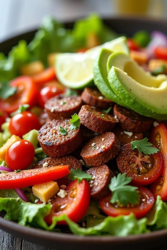 chorizo pepper taco salad