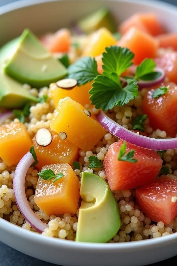 citrus quinoa avocado salad