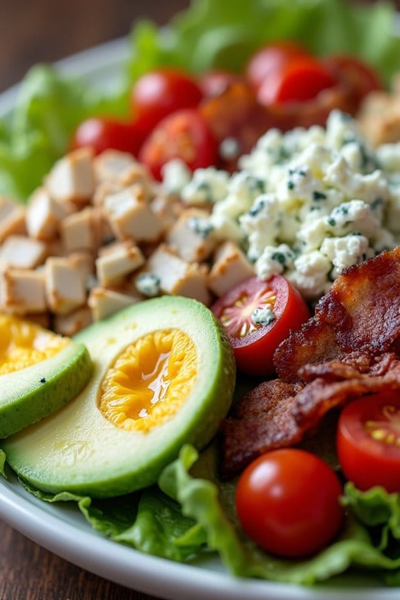 cobb salad with blue cheese