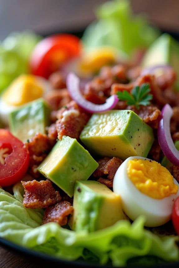 creamy avocado bacon salad