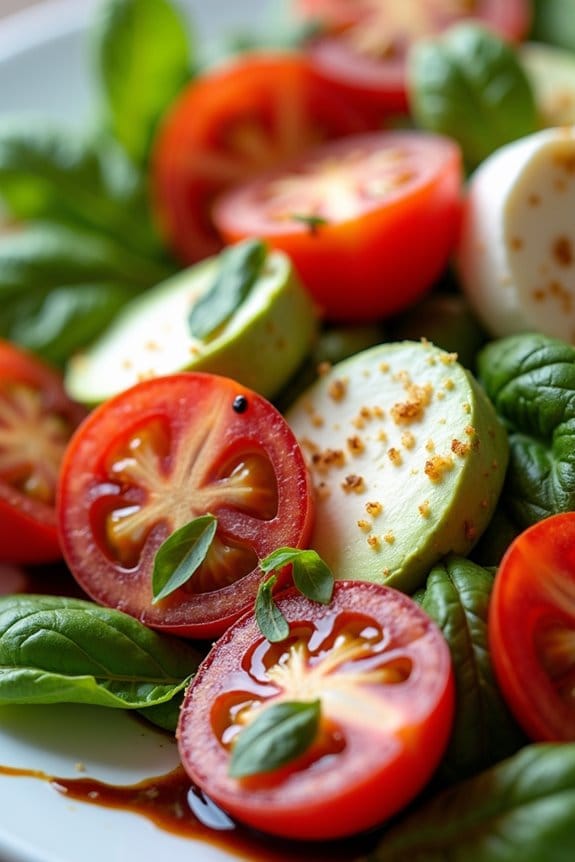 creamy avocado caprese salad