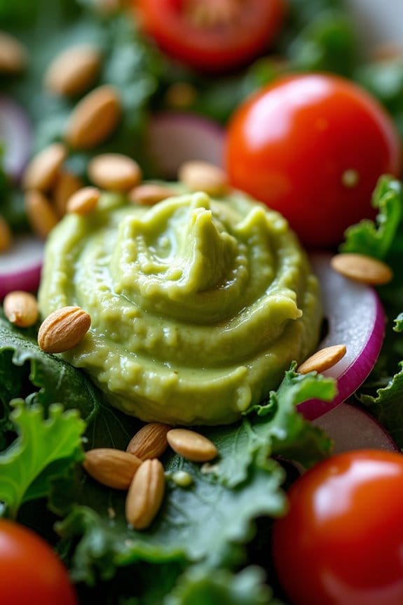 creamy avocado kale salad