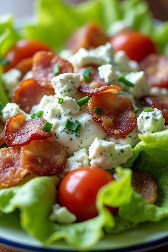 creamy bacon blue cheese salad