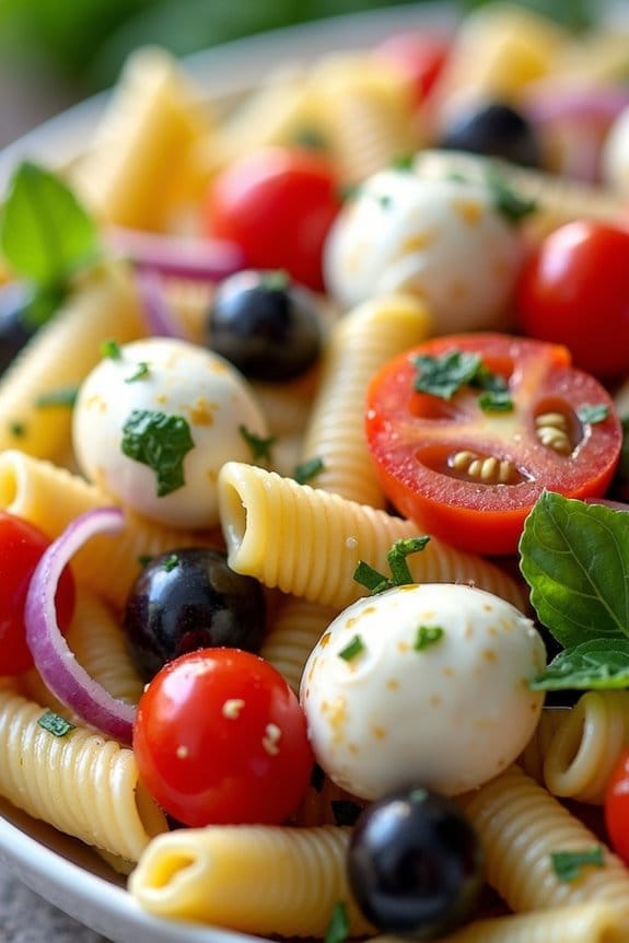 creamy basil pasta salad