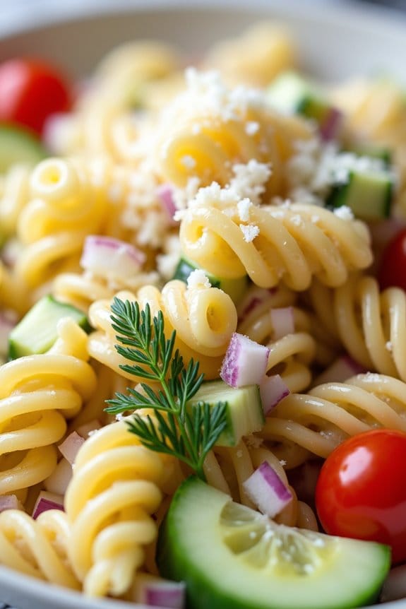 creamy lemon dill pasta salad
