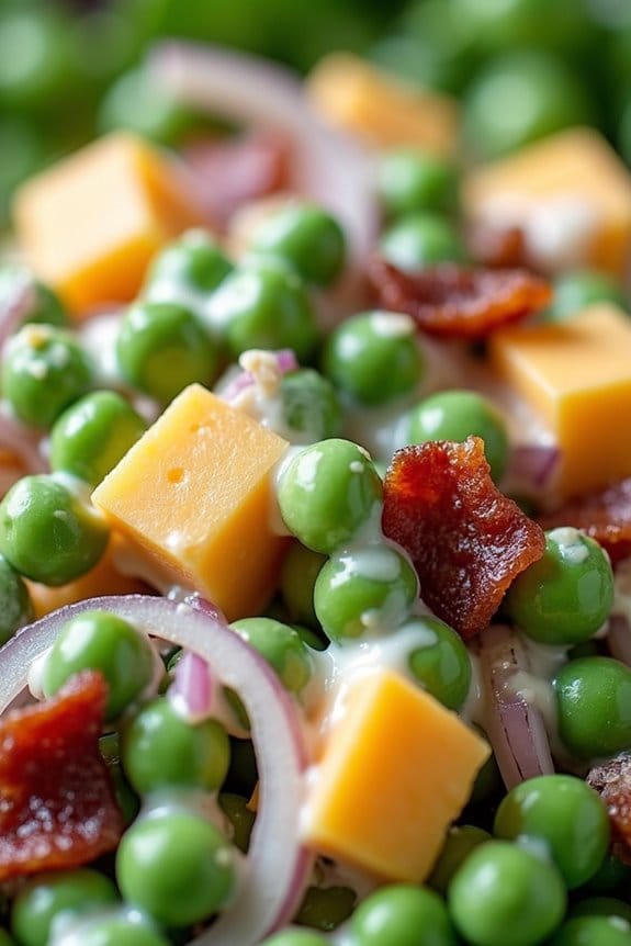 creamy pea salad recipe