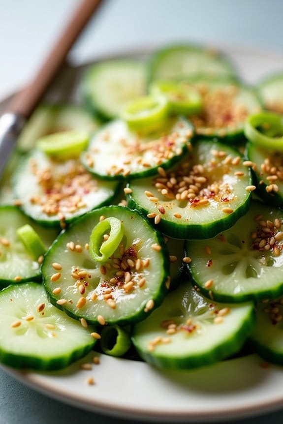 crisp flavorful cucumber salad