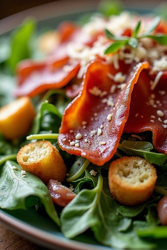 crispy prosciutto caesar salad