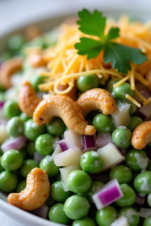 crunchy vibrant pea salad