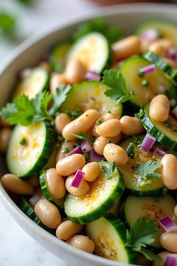 curried bean cucumber salad