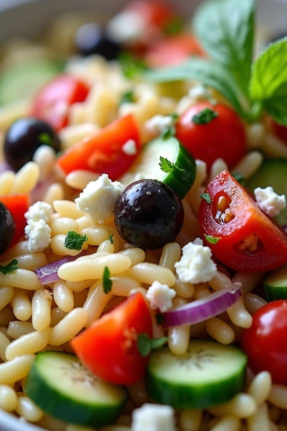 delicious mediterranean orzo salad