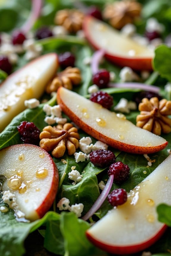 elegant pear blue cheese salad
