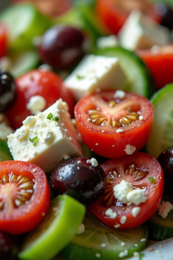 fresh mediterranean vegetable salad