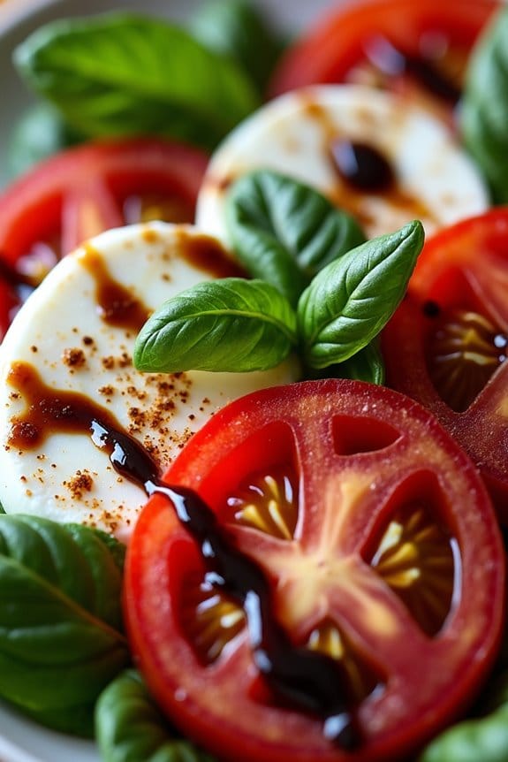 fresh mozzarella tomato basil salad