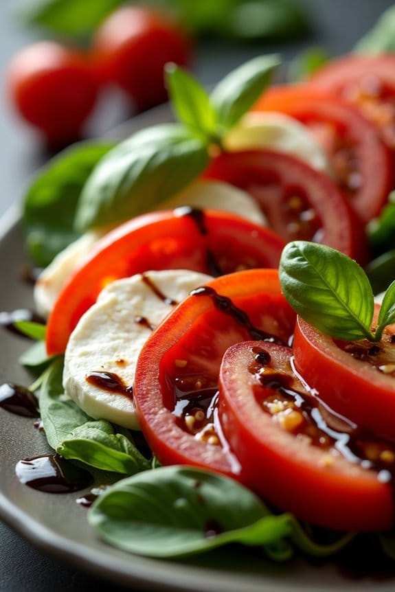 fresh vibrant caprese salad