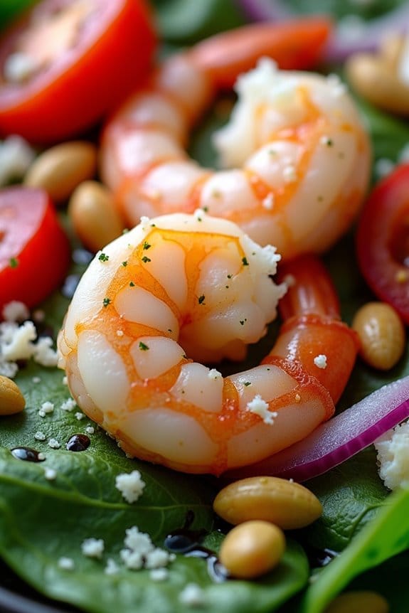 garlic parmesan shrimp salad