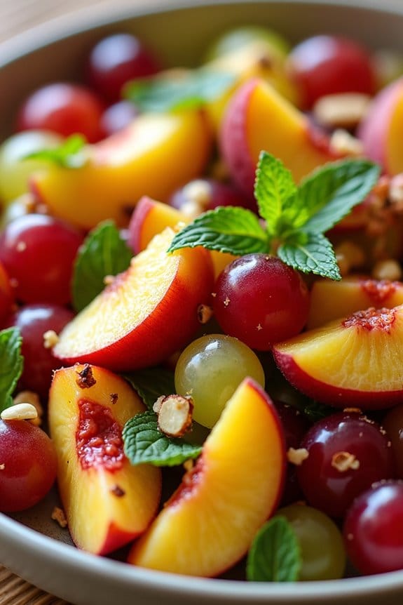 grape and peach salad