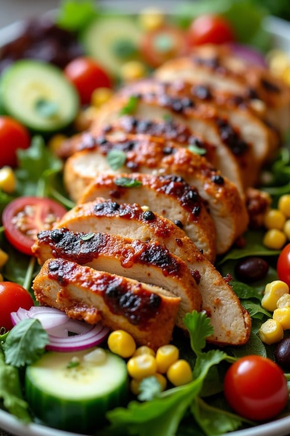 grilled bbq chicken salad