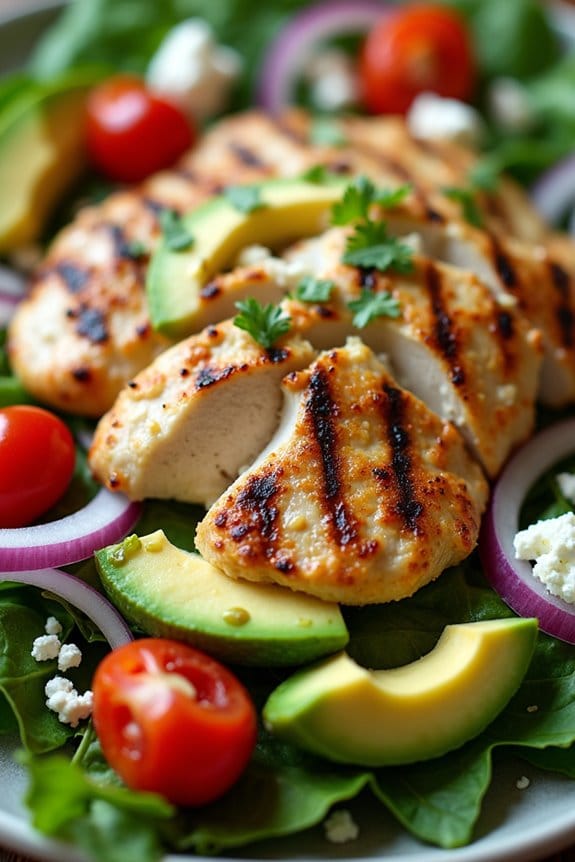 grilled chicken avocado salad