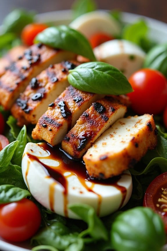 grilled chicken caprese salad