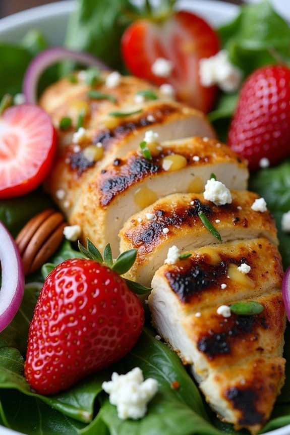 grilled chicken strawberry salad
