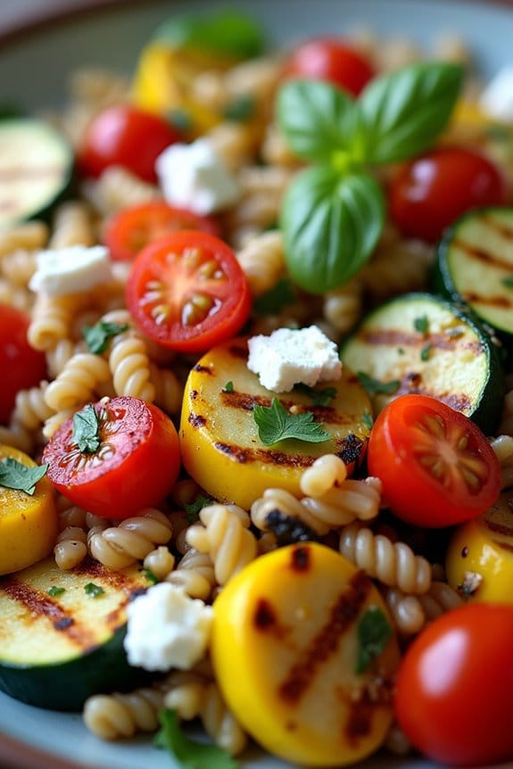grilled vegetable orzo salad delight