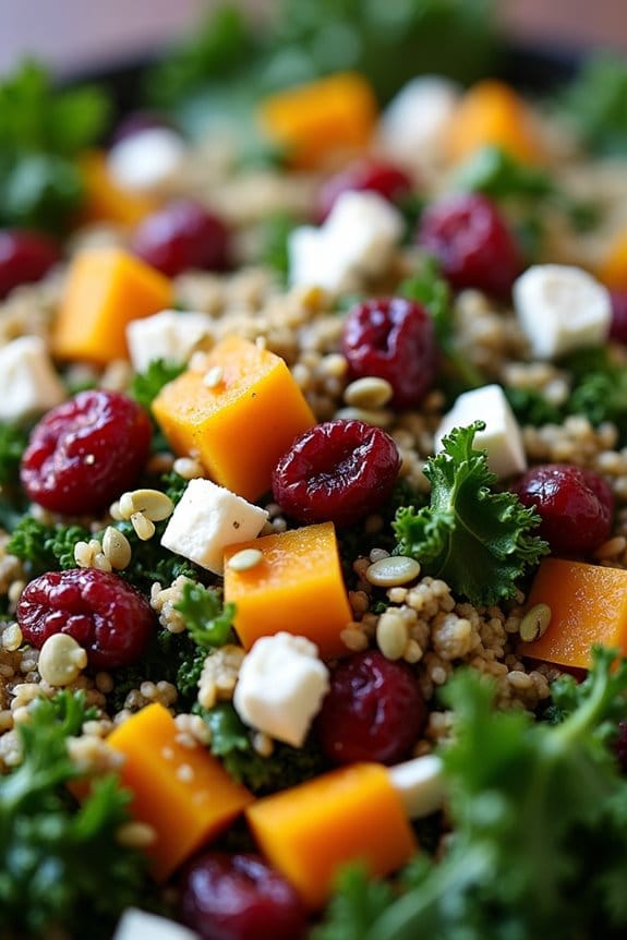 harvest kale quinoa salad