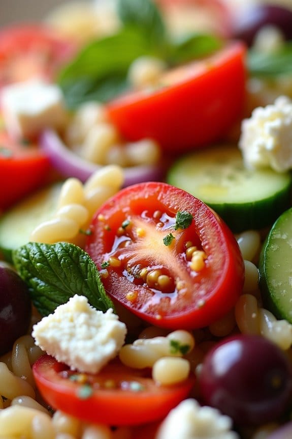 hearty greek orzo salad