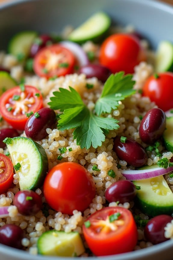 hearty quinoa and bean salad