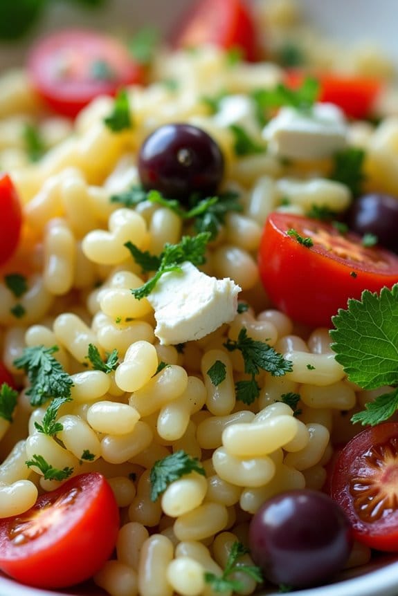 lemon herb orzo salad