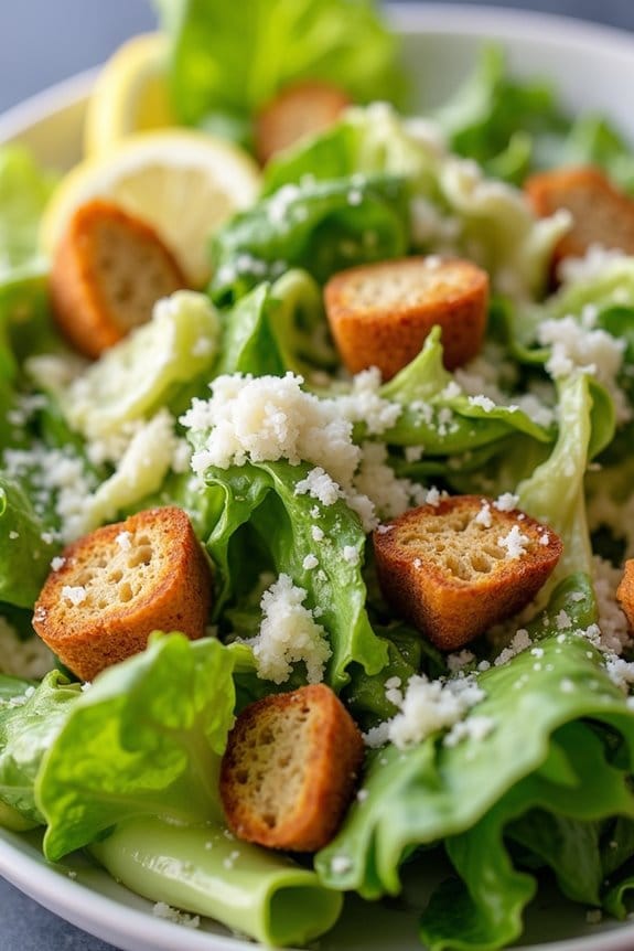 lemon infused classic caesar salad