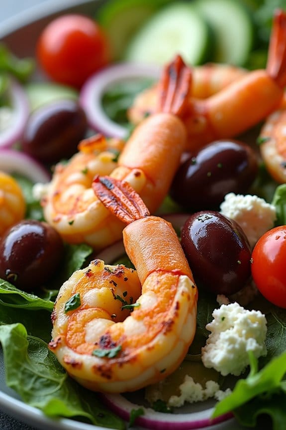 mediterranean grilled shrimp salad