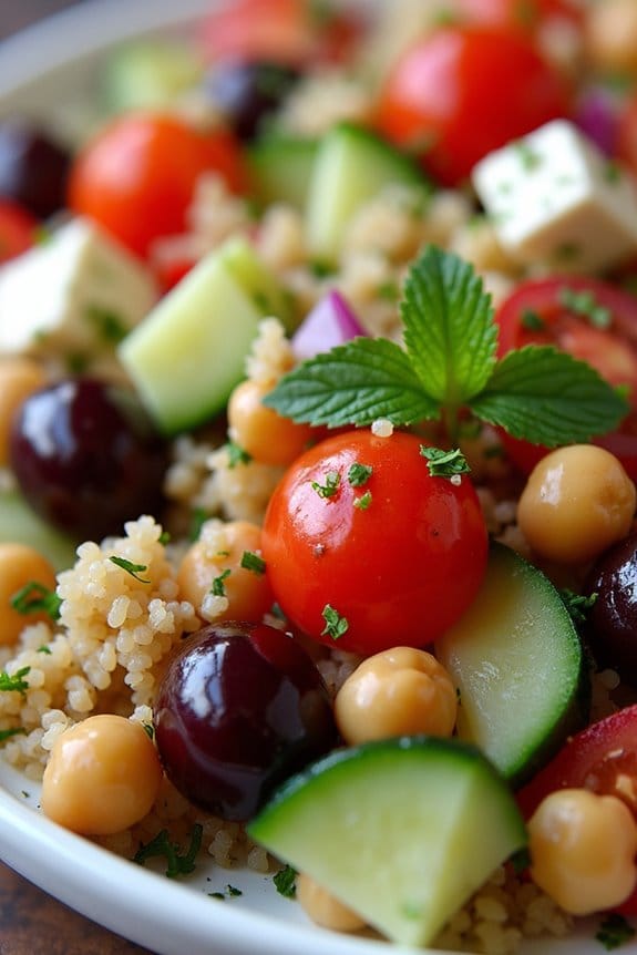 mediterranean quinoa chickpea salad