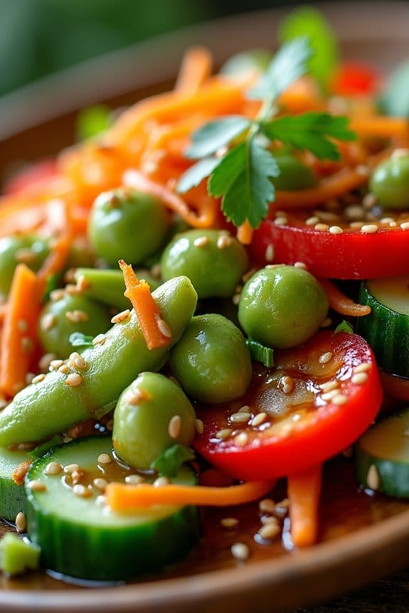 nutritious asian edamame salad