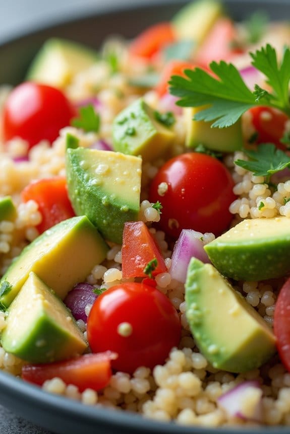 nutritious avocado quinoa salad