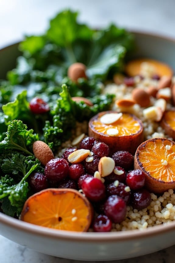 nutritious kale cranberry salad