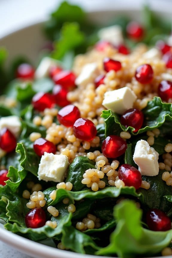 nutritious kale pomegranate salad