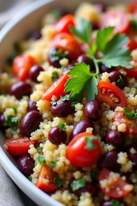 nutritious quinoa bean salad