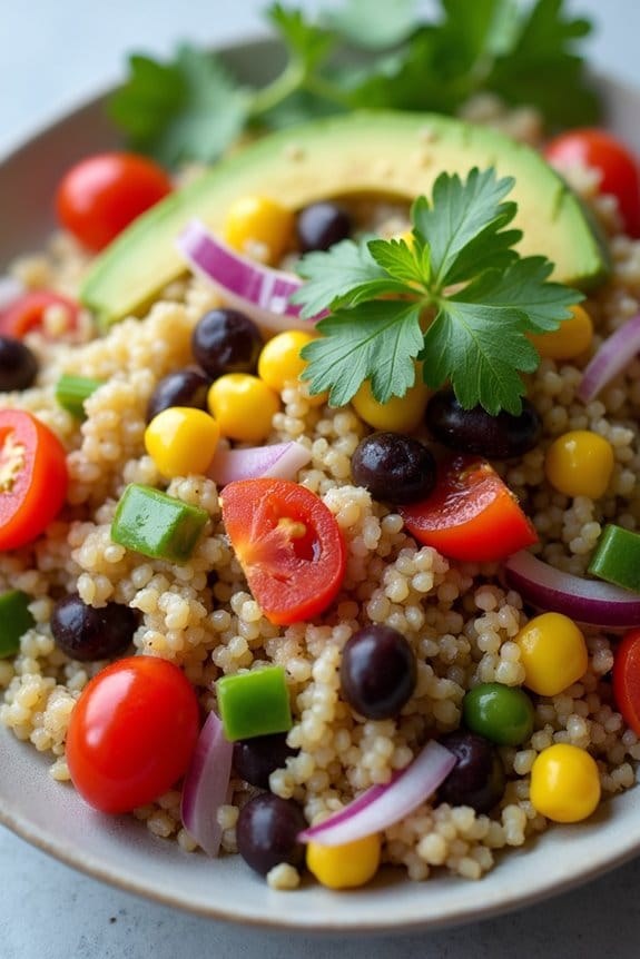 nutritious quinoa black bean salad