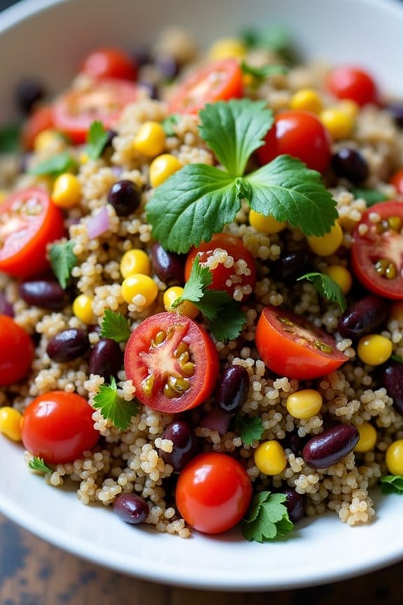 nutritious quinoa black bean salad