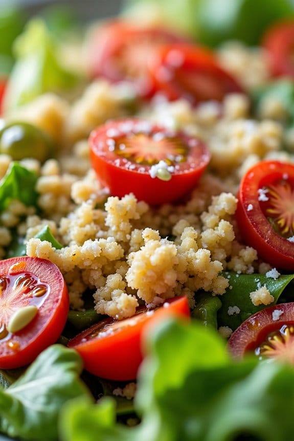 nutritious quinoa caesar salad
