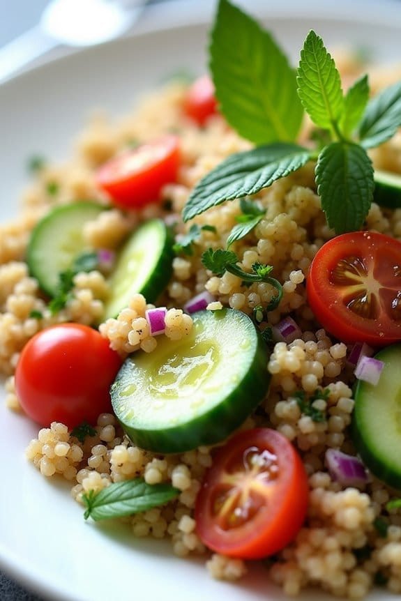 nutritious refreshing quinoa salad