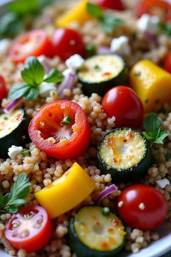 nutritious roasted vegetable quinoa