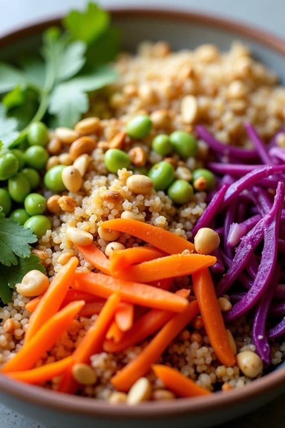 nutritious thai quinoa salad