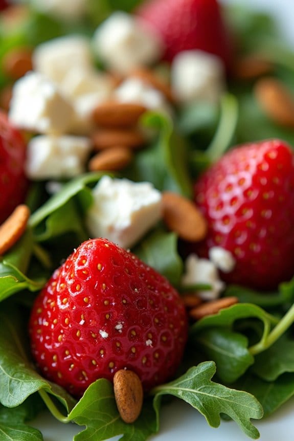 refreshing arugula strawberry salad