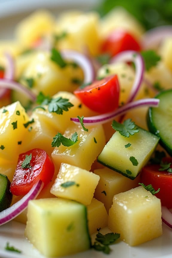 refreshing pineapple cucumber salad